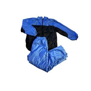 VTG 80/90 TRACK SUIT WINDBREAKER JACKET PANTS SET NYLON CHEETAH MENS large 2pc